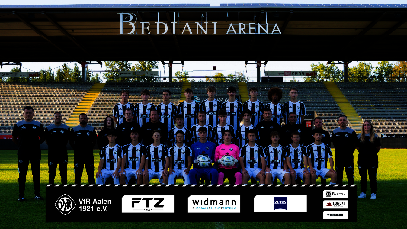 Mannschaftsfoto der U19-Junioren des VfR Aalen