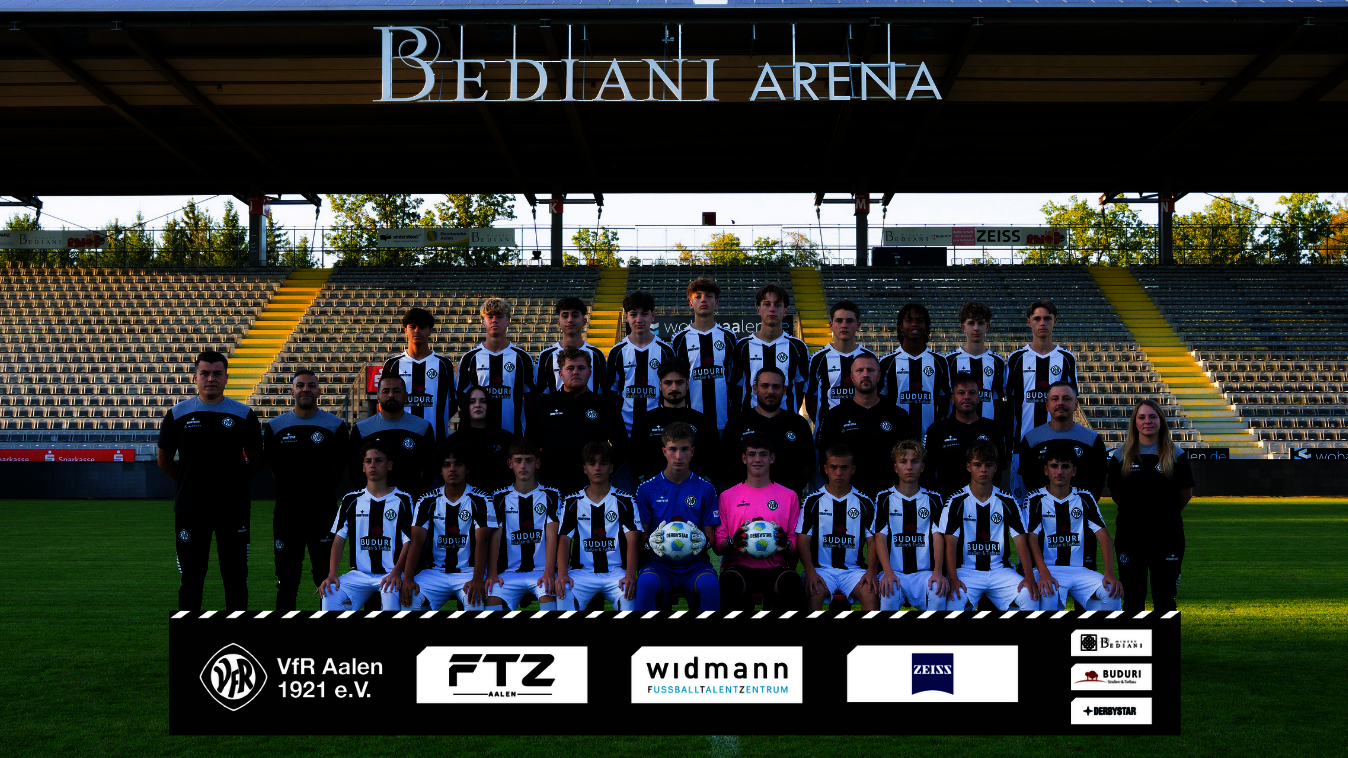 Mannschaftsfoto der U16-Junioren des VfR Aalen