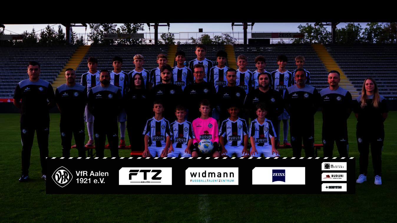 Mannschaftsfoto der U13-Junioren des VfR Aalen