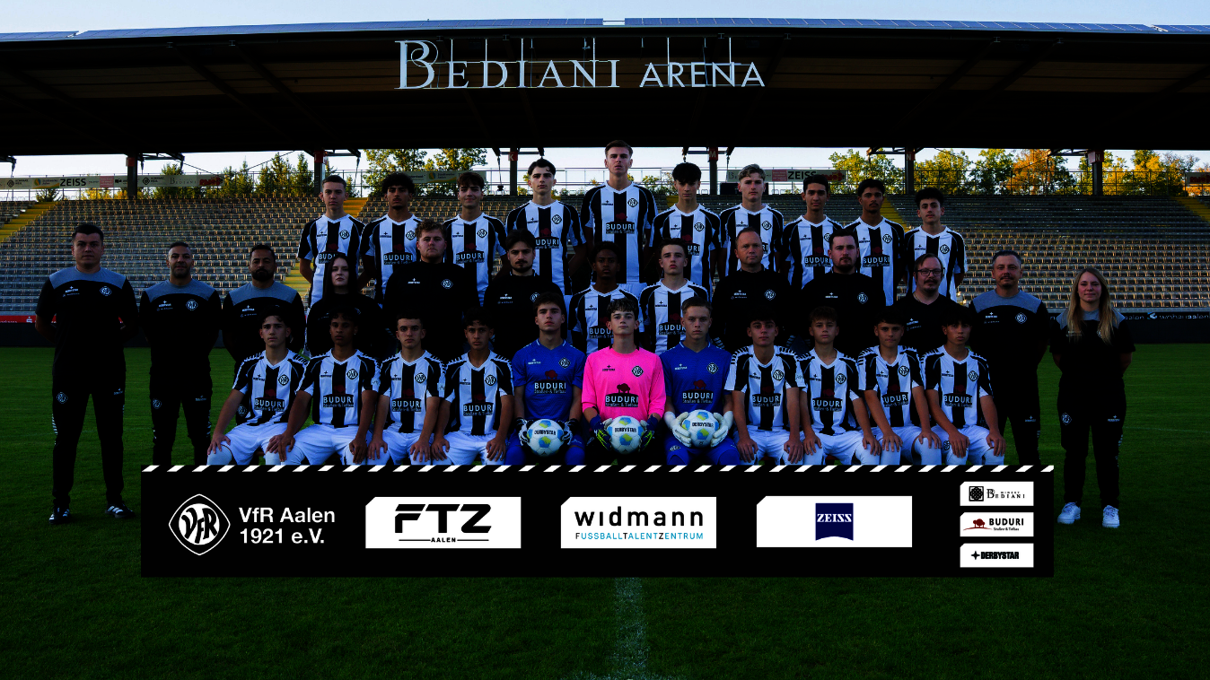 Mannschaftsfoto der U17-Junioren des VfR Aalen