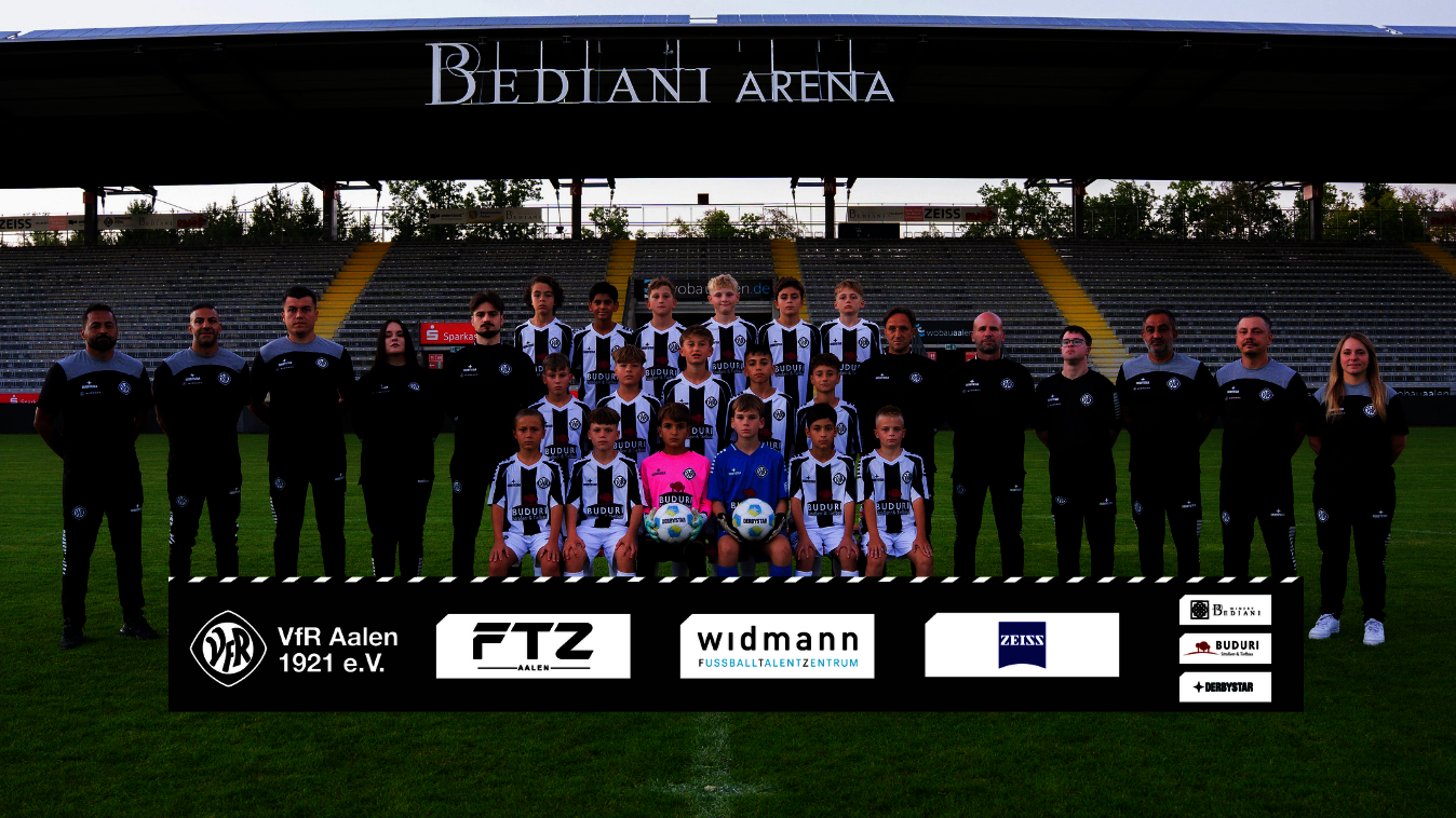 Mannschaftsfoto der U12-Junioren des VfR Aalen